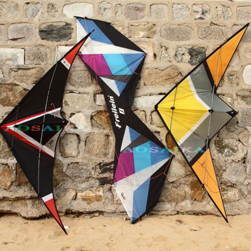 240*/80cm Diamond Eye Four-Line Stunt Windrider Kite PC31 Nylon 