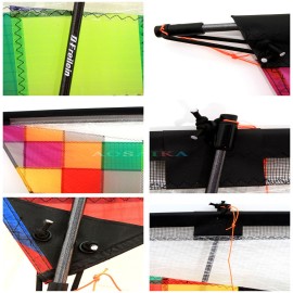 230*/80cm Mosaic Four-Line Stunt Windrider Kite PC31 Nylon 