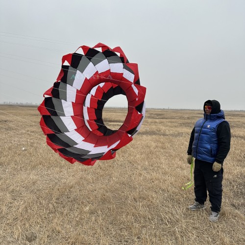 A 1.7meter-diameter turbine kite 40d ripstop nylon