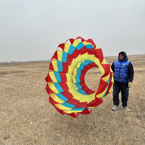 A 1.7meter-diameter turbine kite 40d ripstop nylon