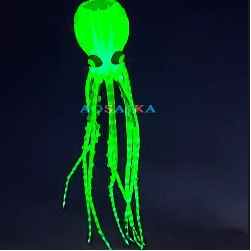 New Arrival Soft Inflatable 20M LED Octopus Kite Pendant 40d Ripstop Nylon For Adults High Quality Colorful Animal Show Kites