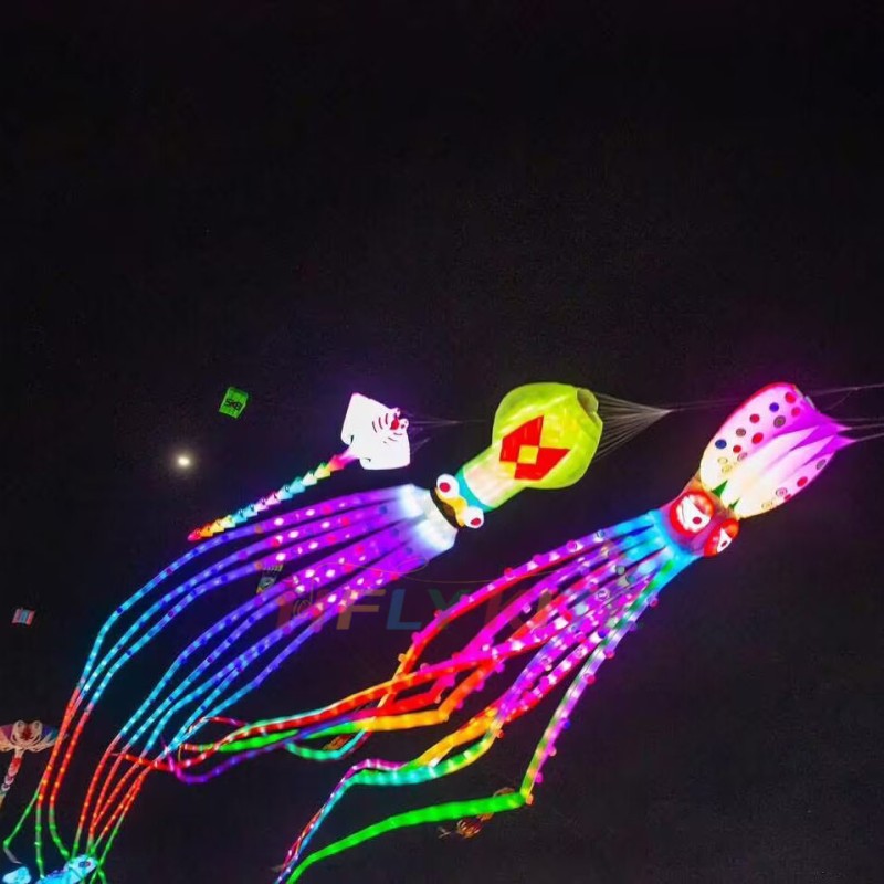 35M led squid kite pendant 40d ripstop nylon 