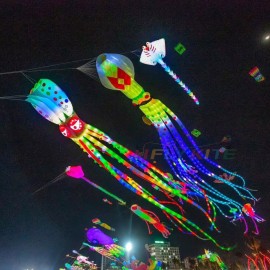 35M led squid kite pendant 40d ripstop nylon 