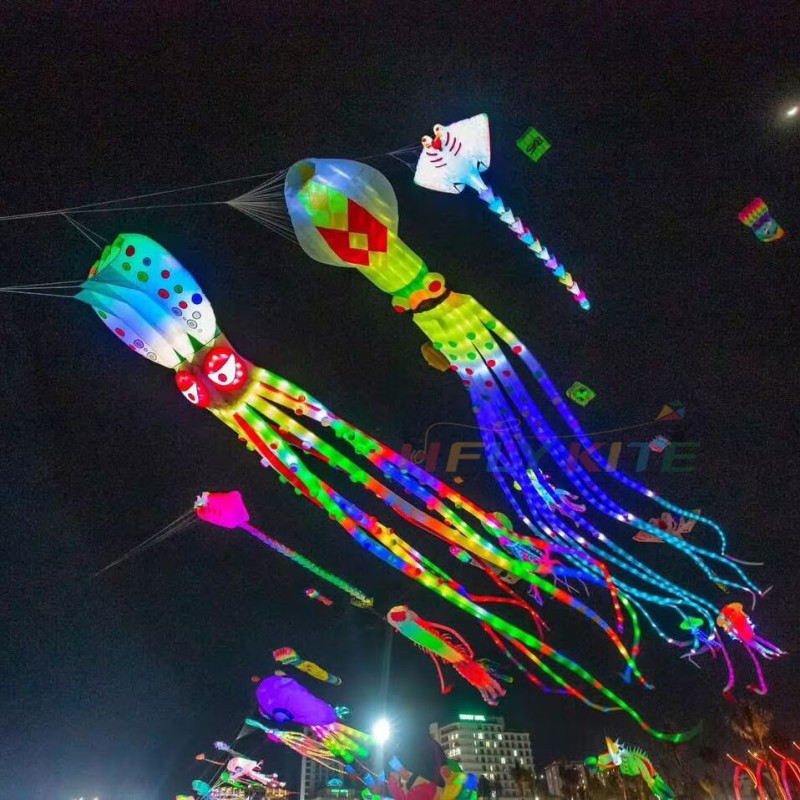 35M led squid kite pendant 40d ripstop nylon 
