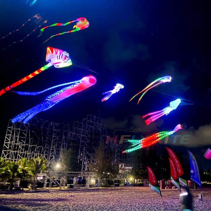 35M led squid kite pendant 40d ripstop nylon 