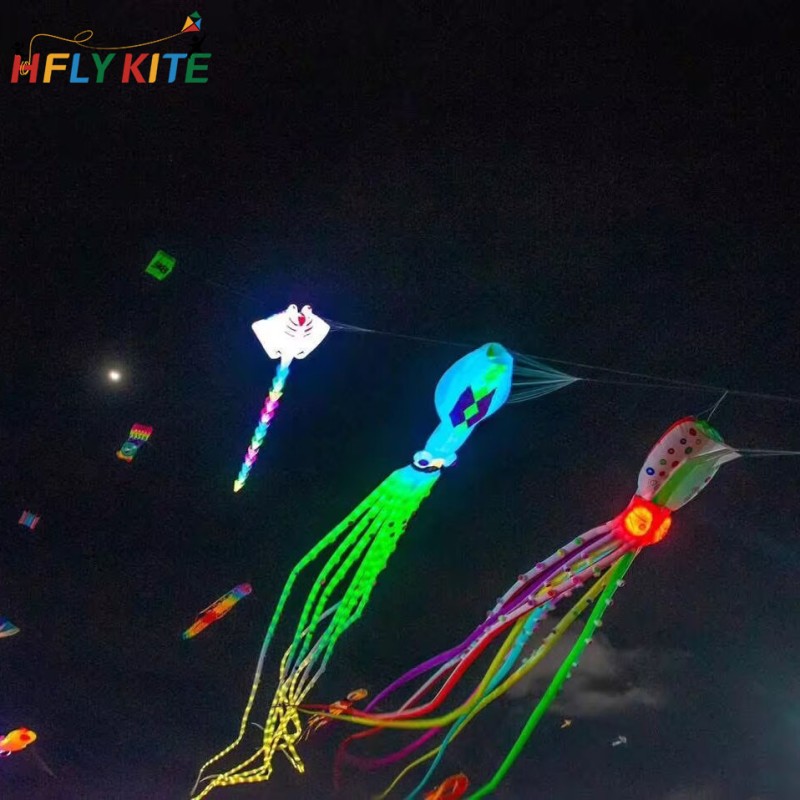 35M led squid kite pendant 40d ripstop nylon 