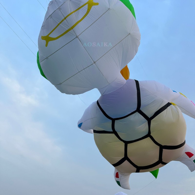 5m LED sea turtle kite pendant 40d Ripstop Nylon For Adults High Quality ColorfulShow Kite 