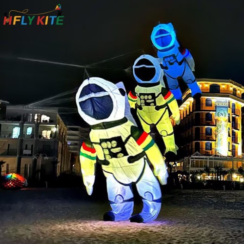 6M night-lighted astronaut kite pendant 40d ripstop nylon