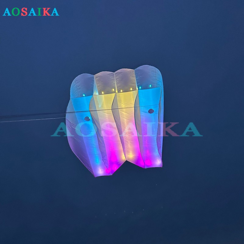 12Sqm LED pilot Kite 20d Ripstop Nylon For Adults High Quality ColorfulShow Kites