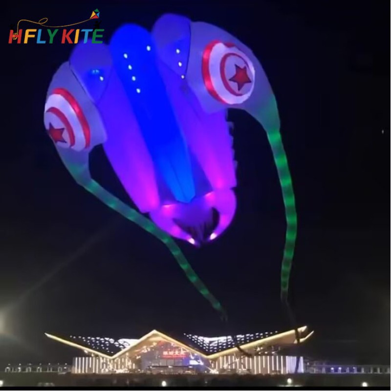 16sq.m luminous trilobed kite 40d ripstop nylon