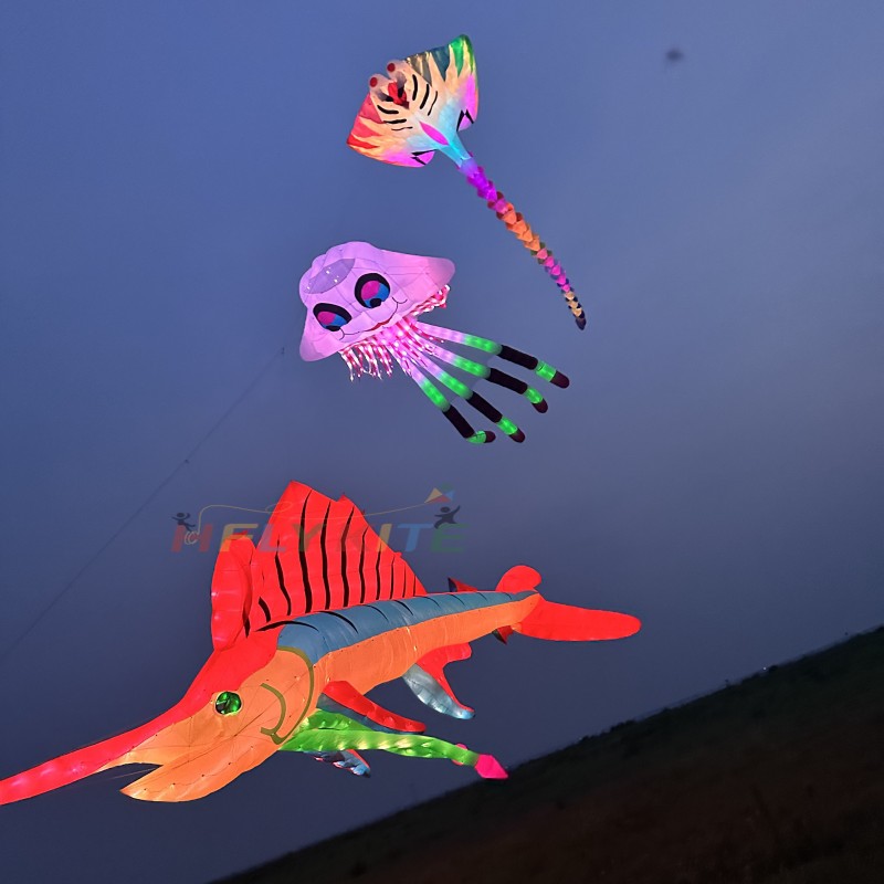 17M nightlight swordfish kite pendant 40d ripstop nylon 