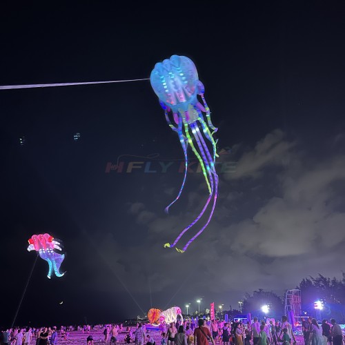 18M Led jellyfish kite 40d ripstop nylon
