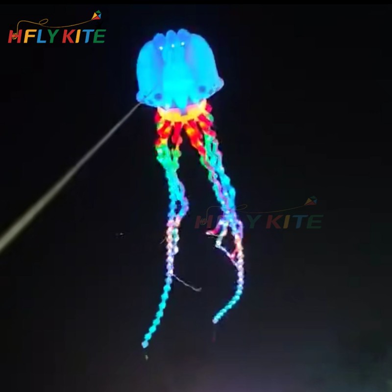18M Led jellyfish kite 40d ripstop nylon