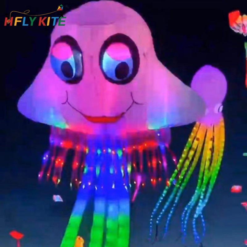 15M luminous jellyfish kite pendant 40d ripstop nylon 15M luminous jellyfish kite pendant 40d ripstop nylon