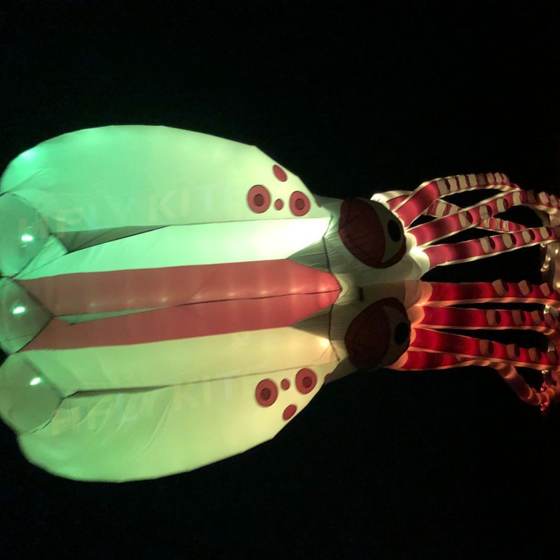 18M octopus LED kite pendant 40d ripstop nylon 