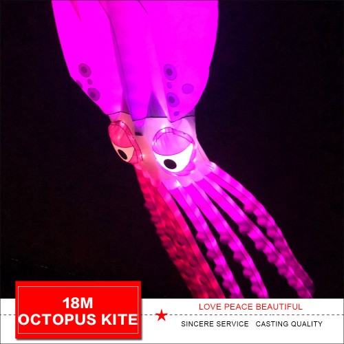 18M octopus LED kite pendant 40d ripstop nylon 18M octopus LED kite pendant 40d ripstop nylon