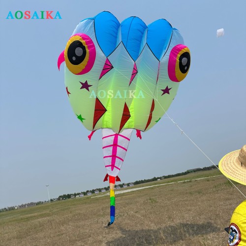 13sqm LED Tadpole Kite 40d Nylon Ripstop For Adults High Quality Colorful Animal Show Kites