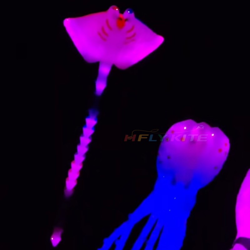 15M Led ray kite pendant 40d ripstop nylon 