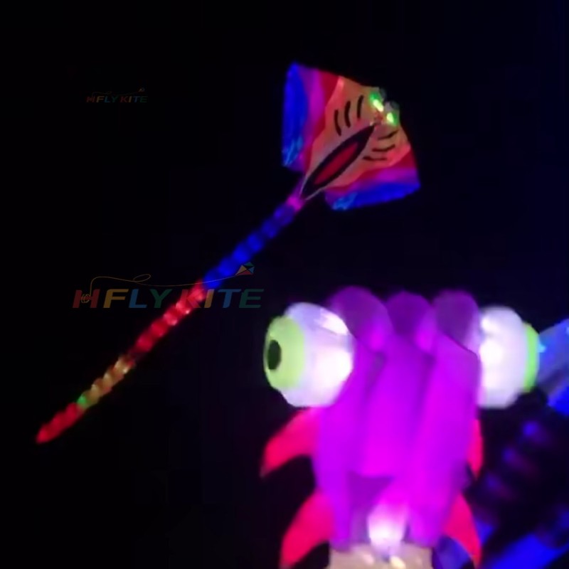 15M Led ray kite pendant 40d ripstop nylon 