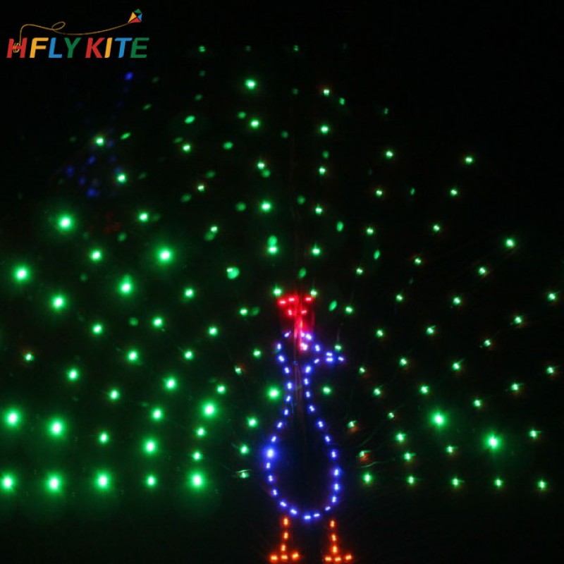 3/4sq.m luminous peacock open the screen kite 