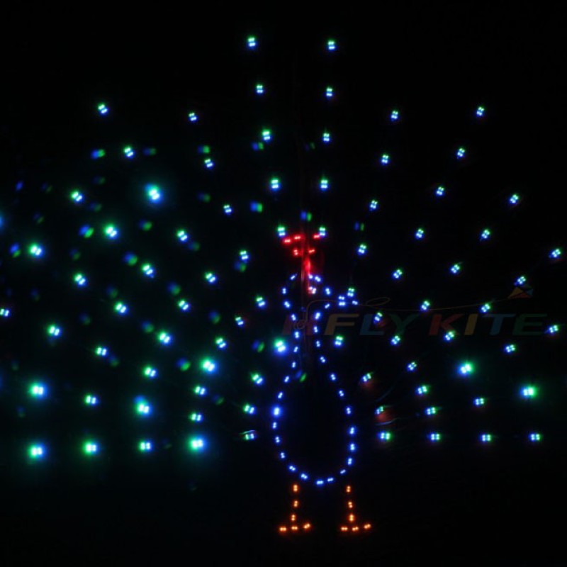 3/4sq.m luminous peacock open the screen kite 