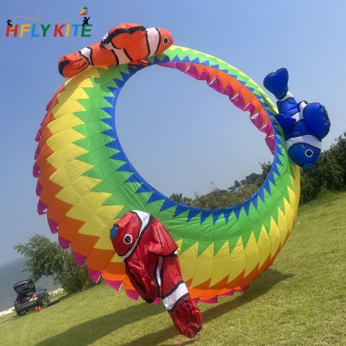 6M clownfish bol kite 40d ripstop nylon 6M clownfish bol kite 40d ripstop nylon