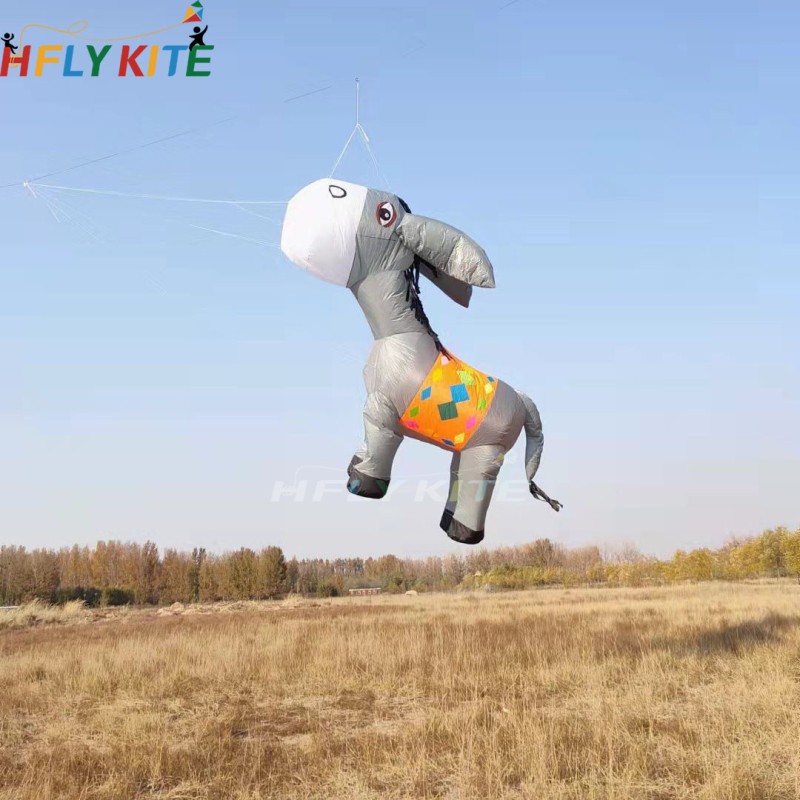 3.5/5m Donkey kite pendant 40d ripstop nylon For Adults High Quality Colorful Animal Show Kites