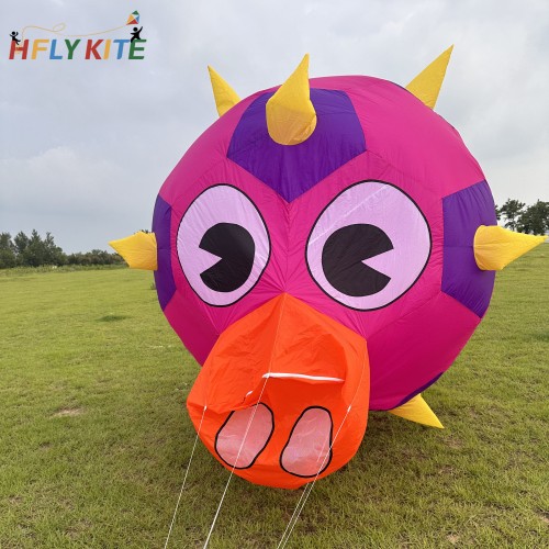 2.5M piglet thorn ball landscape kite 40d ripstop nylon 2.5M piglet thorn ball landscape kite 40d ripstop nylon