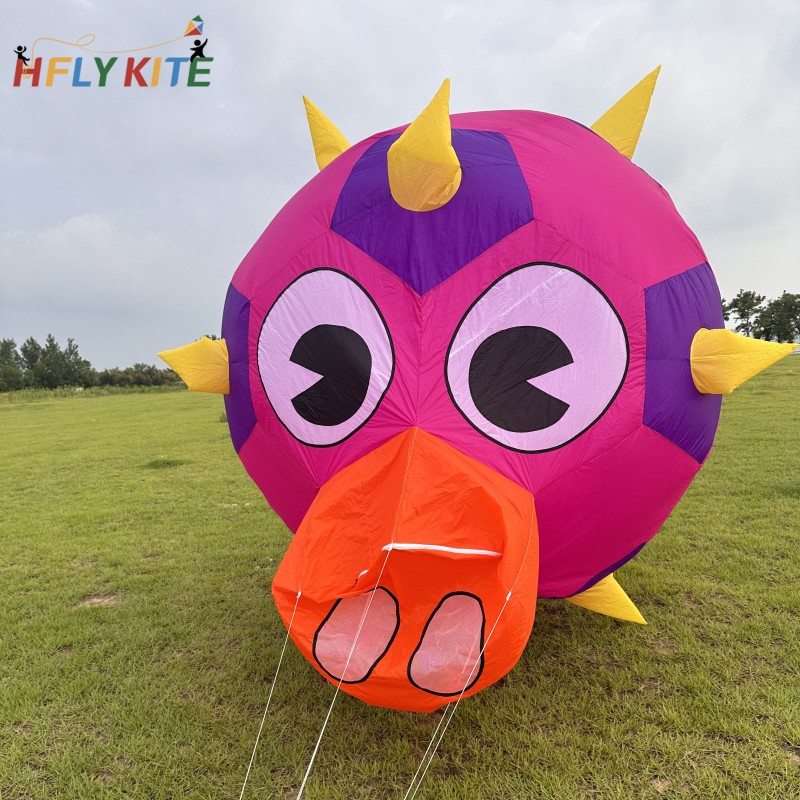 2.5M piglet thorn ball landscape kite 40d ripstop nylon