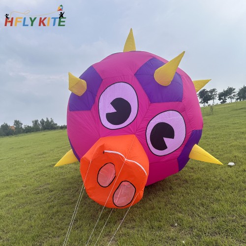 2.5M piglet thorn ball landscape kite 40d ripstop nylon 2.5M piglet thorn ball landscape kite 40d ripstop nylon