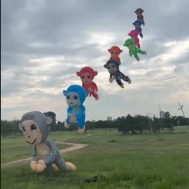 New Arrival Soft Inflatable Soft Inflatable 3.5M Monkey kite pendant 40d ripstop nylon For Adults High Quality Colorful Animal Show Kites 