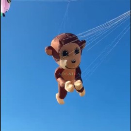 New Arrival Soft Inflatable Soft Inflatable 3.5M Monkey kite pendant 40d ripstop nylon For Adults High Quality Colorful Animal Show Kites 