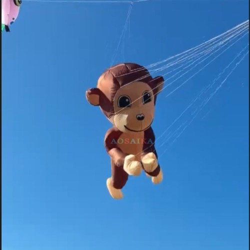 New Arrival Soft Inflatable Soft Inflatable 3.5M Monkey kite pendant 40d ripstop nylon For Adults High Quality Colorful Animal Show Kites