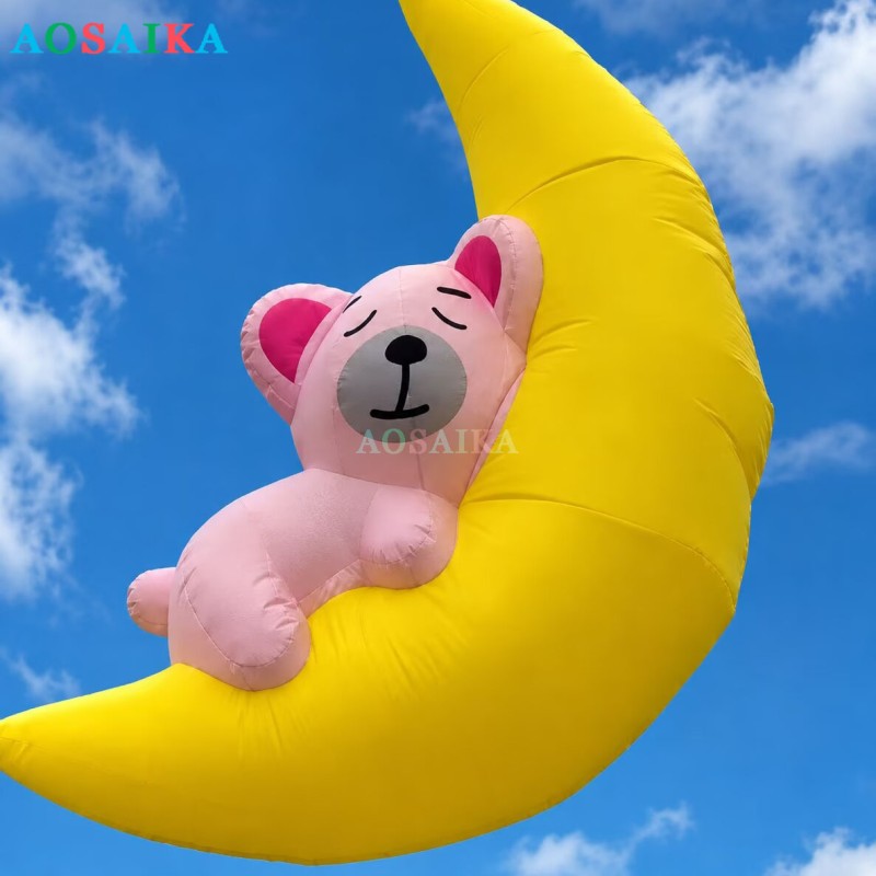 4m Moon bear kite pendant 40d ripstop nylon For Adults High Quality Colorful Show Kites