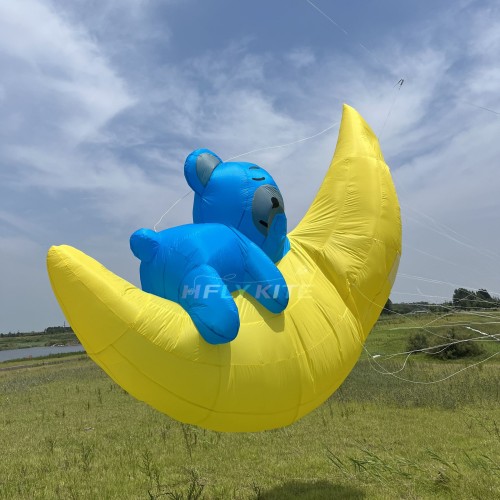 4m Moon bear kite pendant 40d ripstop nylon For Adults High Quality Colorful Show Kites