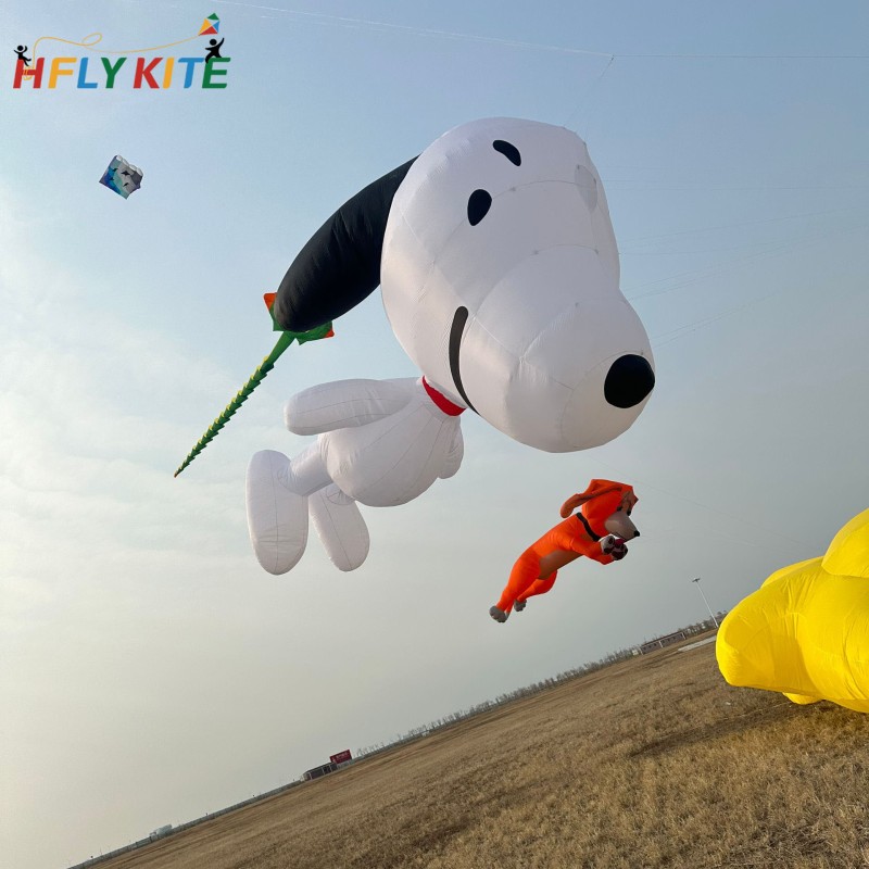 3.5m/12m snoopy Kite Pendant 40d Ripstop Nylon Adults High Quality Colorful Show Kites