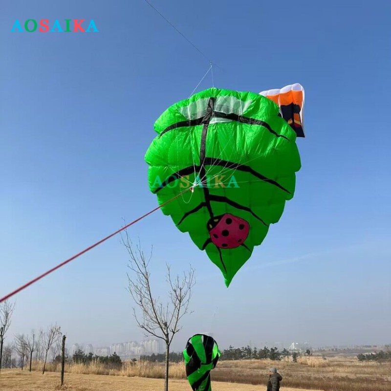  3*4.8M Tree Leaf Kite Pendant 40d Ripstop Nylon For Adults High Quality Colorful Show Kites