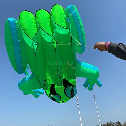 New Arrival Soft Inflatable 8M Tree Frog Kite 40d Nylon Ripstop Adults High Quality Colorful Animal Show Kites