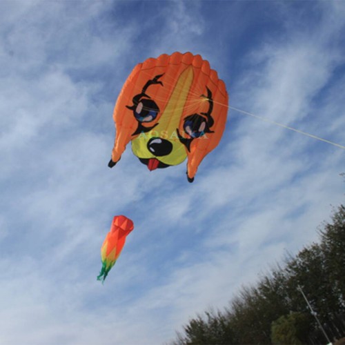 New Arrival Soft Inflatable 3m Beagle Kite Polyester cloth Adults High Quality Colorful Animal Show Kites