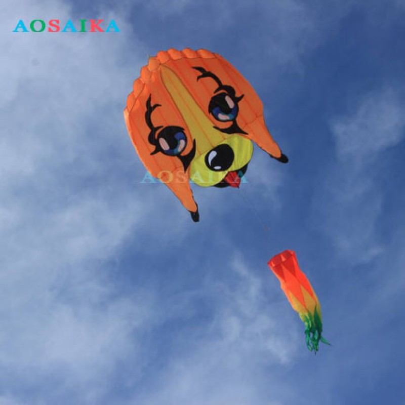 New Arrival Soft Inflatable 3m Beagle Kite Polyester cloth Adults High Quality Colorful Animal Show Kites