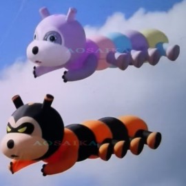 6M Caterpillar Kite Pendant 40d Ripstop Nylon For Adults High Quality Colorful Show Kite 