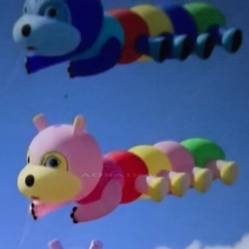 6M Caterpillar Kite Pendant 40d Ripstop Nylon For Adults High Quality Colorful Show Kite 