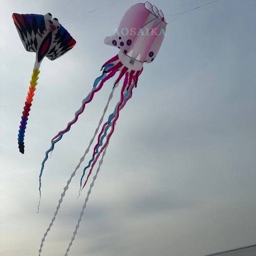Soft Inflatable 18M/38M Jellyfish Kite Pendant 40d Ripstop Nylon For Adults High Quality Colorful Animal Show Kites Soft Inflatable 18M/38M Jellyfish Kite Pendant 40d Ripstop Nylon For Adults High Quality Colorful Animal Show Kites