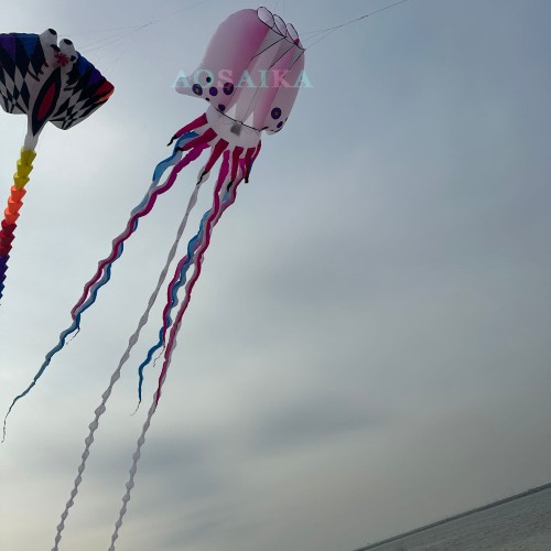 Soft Inflatable 18M/38M Jellyfish Kite Pendant 40d Ripstop Nylon For Adults High Quality Colorful Animal Show Kites Soft Inflatable 18M/38M Jellyfish Kite Pendant 40d Ripstop Nylon For Adults High Quality Colorful Animal Show Kites