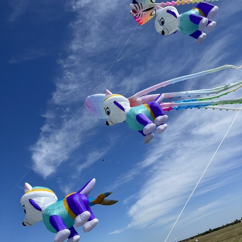 A group of seven kites pendant of the PAW Patrol dog kite 40d ripstop nylon