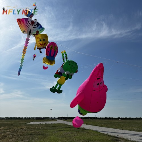 A set of spongebob kite pendant 40d ripstop nylon A set of spongebob kite pendant 40d ripstop nylon