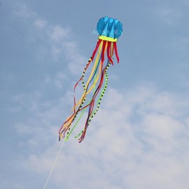 New Arrival Soft Inflatable 105*500cm Jellyfish Kite Polyester cloth For Adults High Quality Colorful Animal Show Kites 