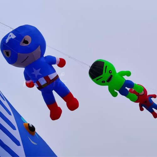A set of six kites pendant in Marvel 40d ripstop nylon A set of six kites pendant in Marvel 40d ripstop nylon