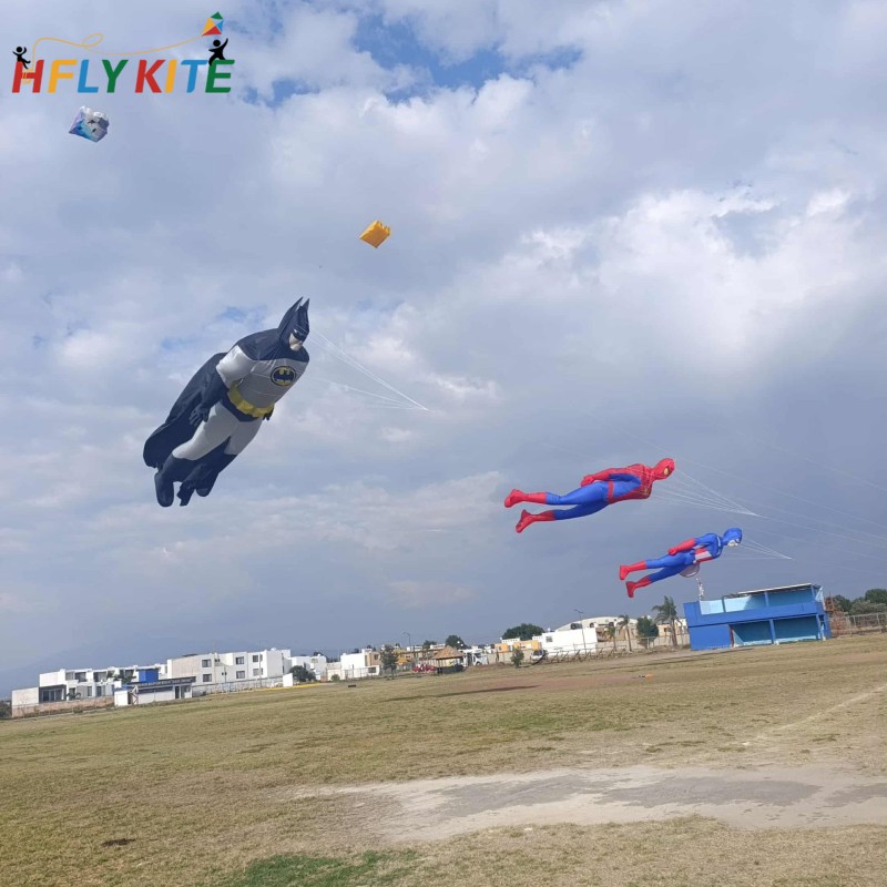 10M Marvel Batman Superman Captain America Spider-Man Kite Pendant 40d Nylon Ripstop For Adults High Quality Colorful Show Kites