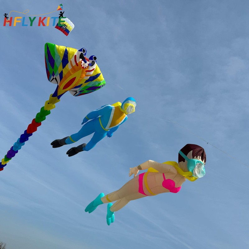 6M female diver 7M male diver kite pendant
